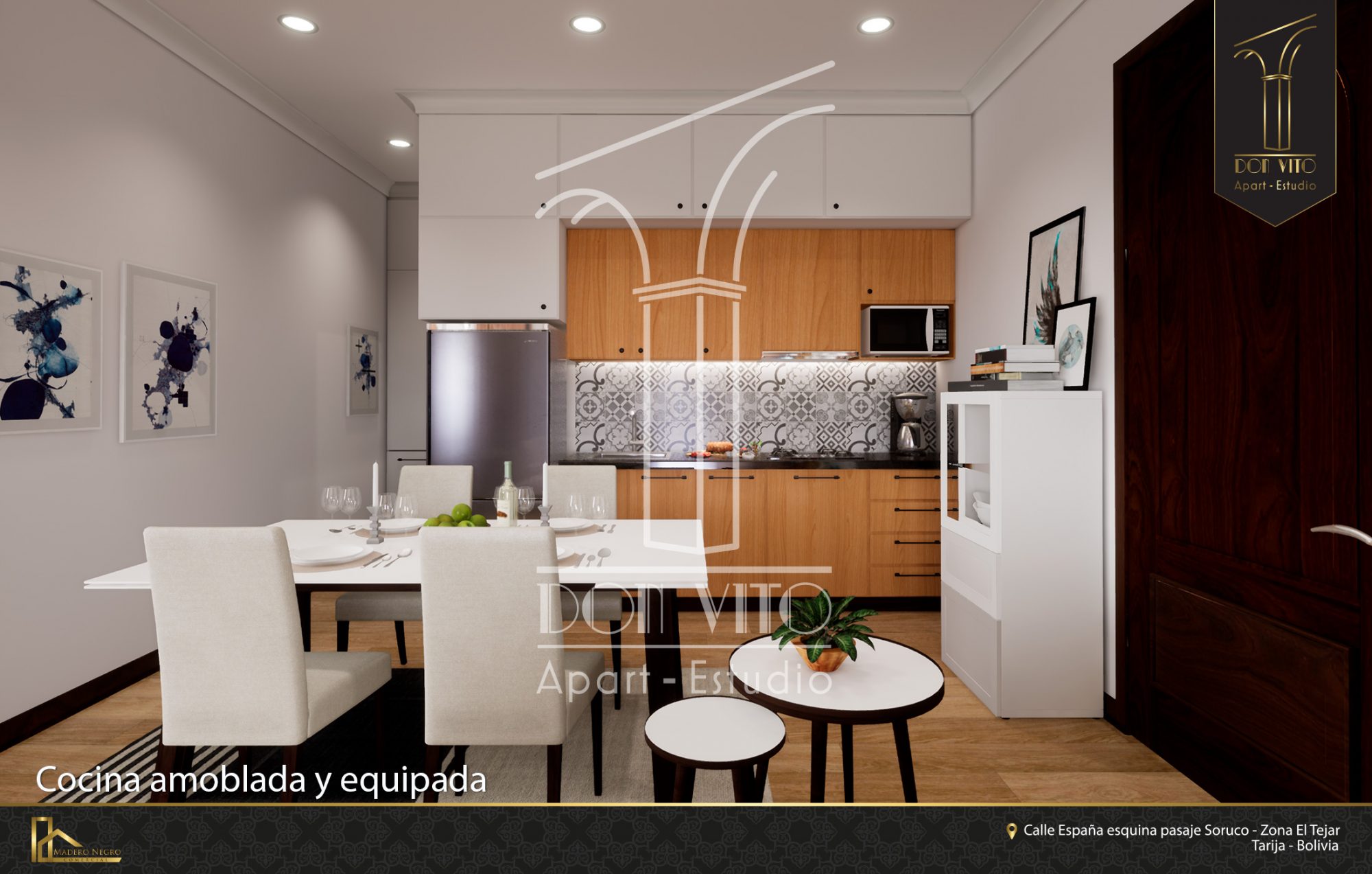 DON VITO Apart-Estudio - Cocina Amoblada