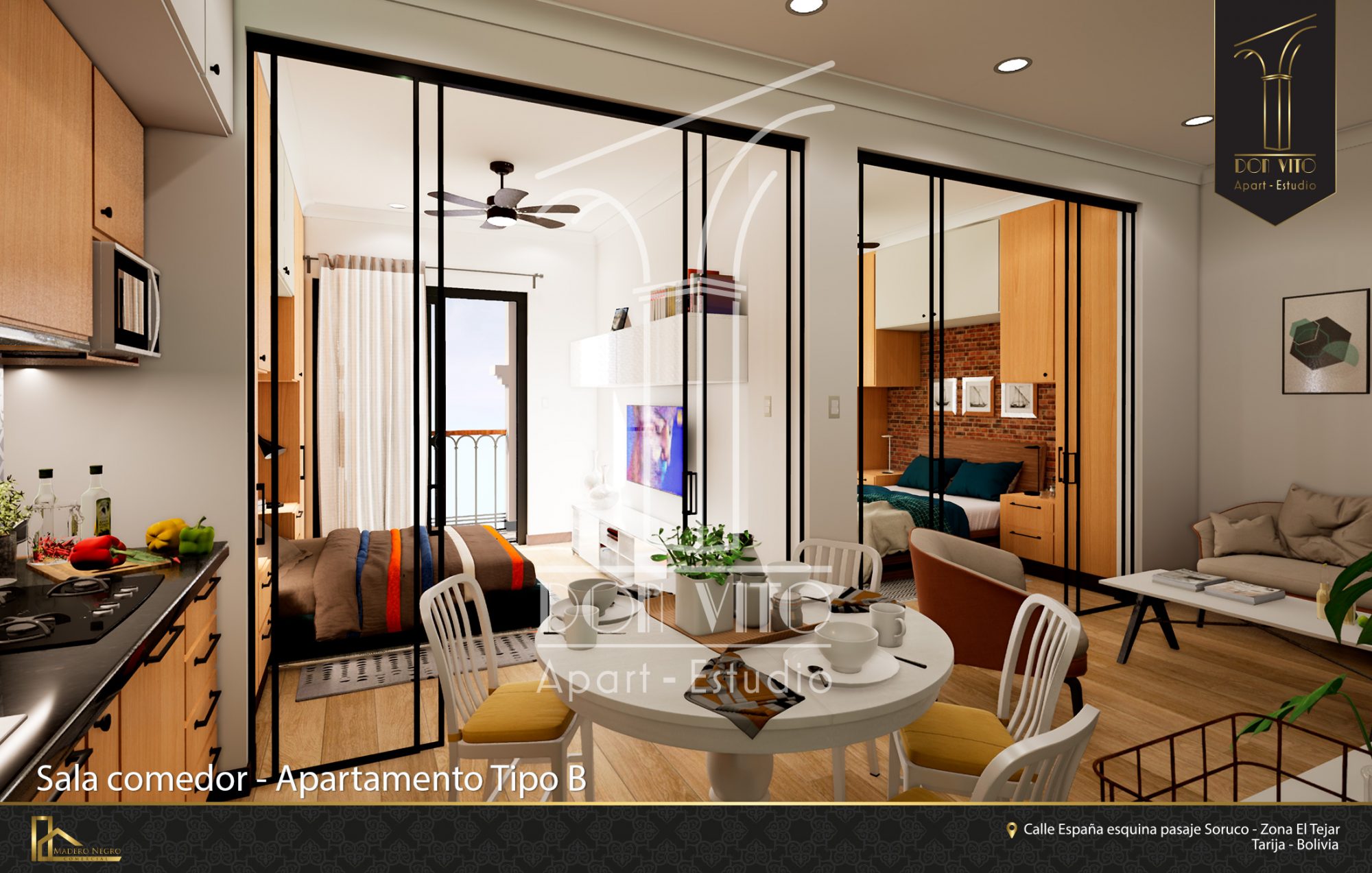 DON VITO Apart-Estudio - Sala Comedor Apto. Tipo B